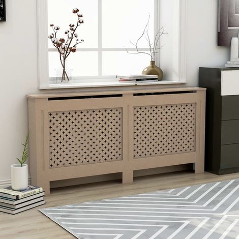 Cache-radiateur Revêtement de radiateur Équipement pour radiateur Design moderne 172x19x81 cm MDF KOL4631 (1/5)