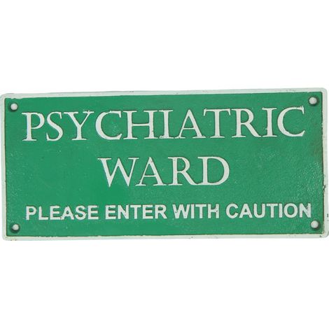 Décoration murale rétro avec signe psychiatrique, cadeau Antyki24 (1/5)