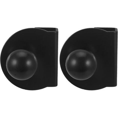 2 Pièces Poignée de Porte Verre Noire pour Salle de Bain et Poignée Bouton Polyvalente pour Portes Vitrées et Vitrines Lot de Facile à Nettoyer et Stable (1/5)