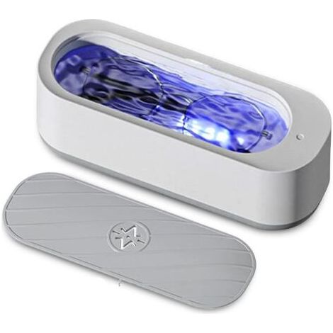 Nettoyeur à ultrasons portable pour lunettes et bijoux – Fonctionnement silencieux – Moteur puissant pour nettoyage en profondeur (1/4)