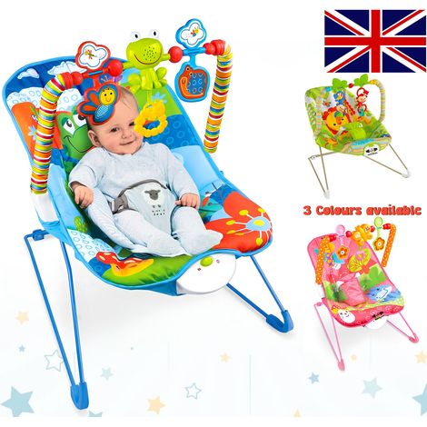 1 transat bébé, vibrations douces, musique apaisante, arche de jeux amovible, housse lavable, harnais 3 points (1/5)