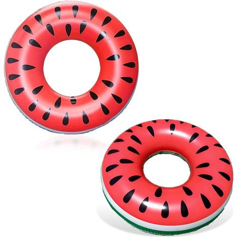 Set di 2 salvagenti anulari a forma di anguria, 80 cm – Extra spessi e a prova di perdite, adatti a ragazzi dai 10 ai 15 anni. (1/5)