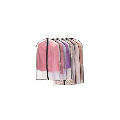 Housses de Vêtements, Housses de Protection Zip Semi Transparentes pour Chemise Costumes/Manteaux, 3pcs 60 100cm, 3pcs 60 120cm (1/5)