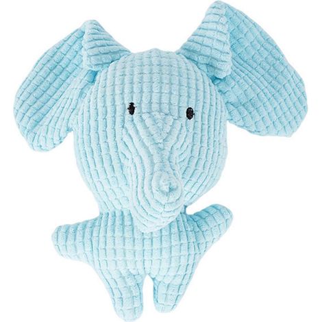 Jouet à mâcher pour chien éléphant bleu, peluche couineuse anti-ennui, fait main, jouet interactif pour la dentition des chiens, accessoires pour animaux de compagnie (1/5)