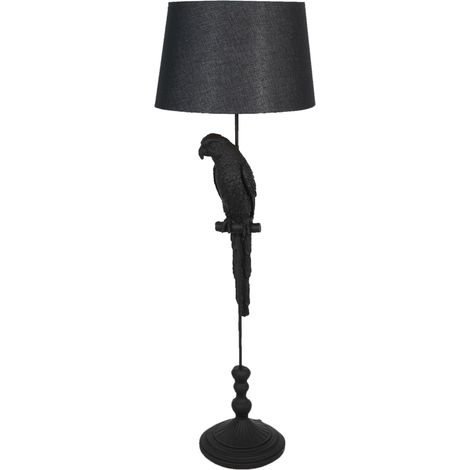 Lampadaire piétement forme oiseau 40x40x121 cm en polyrésine noir