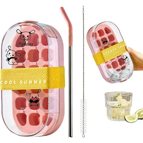 à Glaçons Sans Contact Bouteille 2-en-1 portable avec paille (1/5)