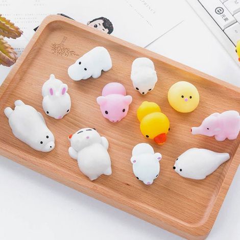 Jouet anti-stress - Canard - TPR souple - 4,8 x 2,7 x 2 cm - Cadeau de bureau - Mixte (1/5)