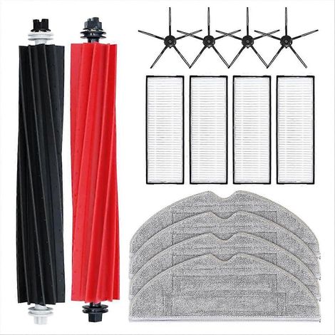 Hauptseitenbürste + HEPA-Filter für S8, S8 Plus, S8+ und S8 Pro Ultra – kompatibles Ersatzteilset, effizientes Reinigungszubehör für Saugroboter, langlebige Ersatzteile, einfacher Austausch, ideal für (1/5)