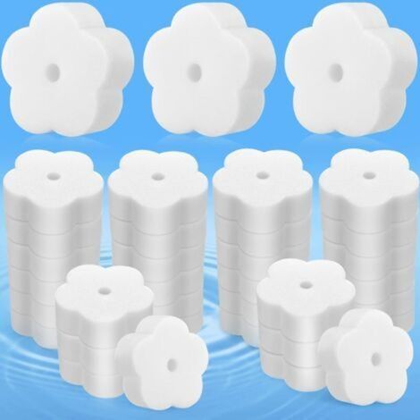 Confezione da 40 spugne assorbenti per olio per jacuzzi, accessori per la pulizia della spa (modello floreale) (1/5)