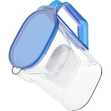 Carafe d'eau filtrante pour réfrigérateur 2,7l, Pichet filtrante avec filtre a eau compatible avec Maxtra, Réduction du Calcaire, du Chlore – Bleu (1/5)