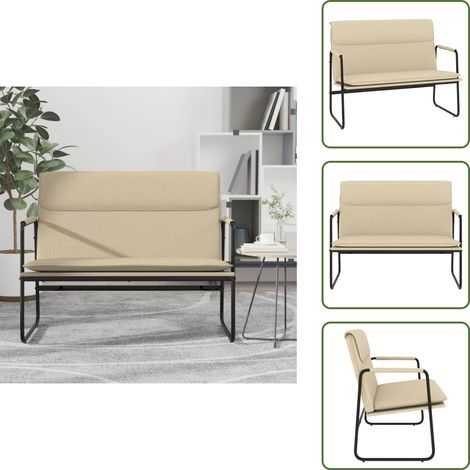 The Living Store Panca Crema 100x64x80 cm in Tessuto - Panca crema