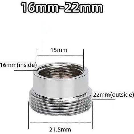 Adaptateur métallique pour robinet de cuisine avec aérateur intégré, filetage interne, pour économiser l'eau - WELLNGS (1/5)