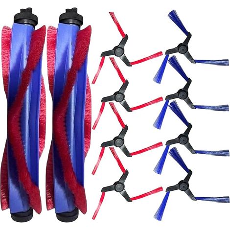 Lot de 10 pièces de rechange pour aspirateur robot Dyson Spot+ Scrub AI : 2 brosses principales et 8 brosses latérales. (1/5)
