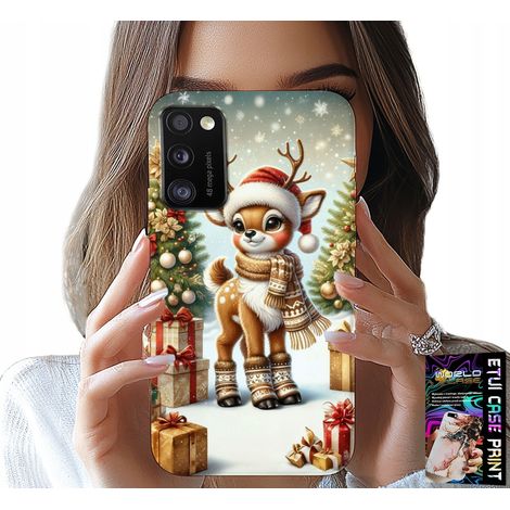 Custodia per Samsung Galaxy A41 - motivi natalizi con renne + vetro (1/5)