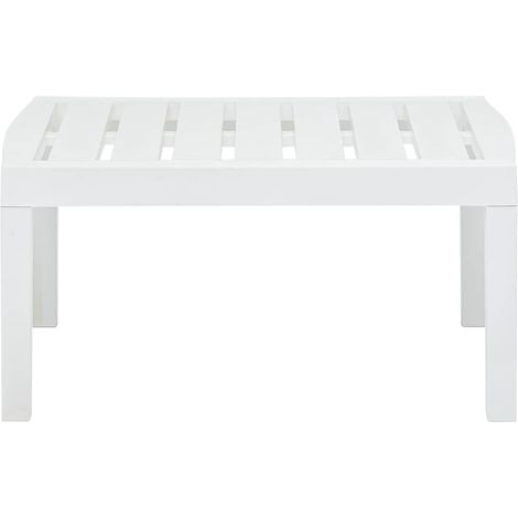 Maison Exclusive - Gartentisch Weiß 78x55x38 cm Kunststoff