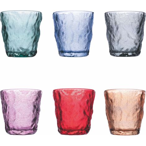 Lot de 6 verres à eau 275 ml en verre, Amnesia Color (1/5)