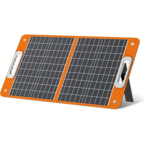 Flashfish 18 V/60 W faltbares Solarpanel, tragbares Solarladegerät mit Gleichstromausgang für Flashfish 151 Wh/166 Wh/222 Wh (separat erhältlich), USB-C/QC3.0 für Telefone, Tablets auf Camping-, Van- (1/5)