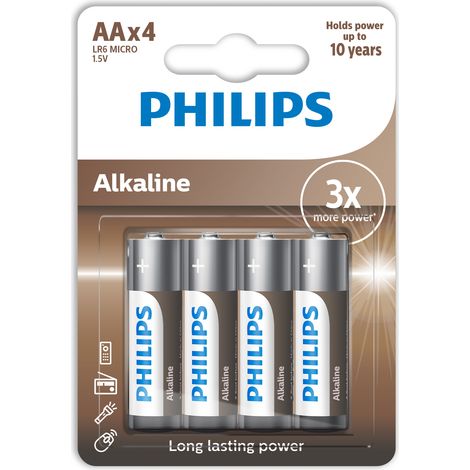 Alkaline-Akku AA LR06 1,5 V 4 Stück Blister