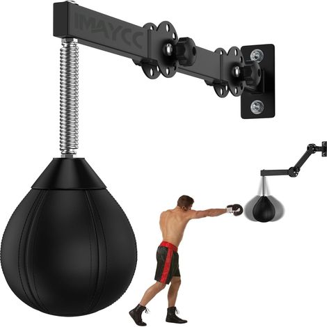 Ballon de boxe avec suspension, sac de frappe pour entraînement de vitesse, sac de vitesse, appareil d'entraînement réflexe avec suspension, punching ball pour boxe, poire de frappe pour entraînement (1/5)