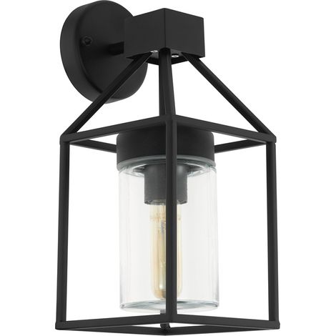 Applique Esterno Contemporanea Trecate Metallo Nero 1 Luce E27 (1/4)