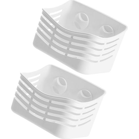 Étagère murale de rangement pour salle bain avec système ventouses, résistante aux chocs, en (1/5)
