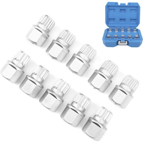 Kit antivol de 10 clés pour écrous de roue antivol (1/5)