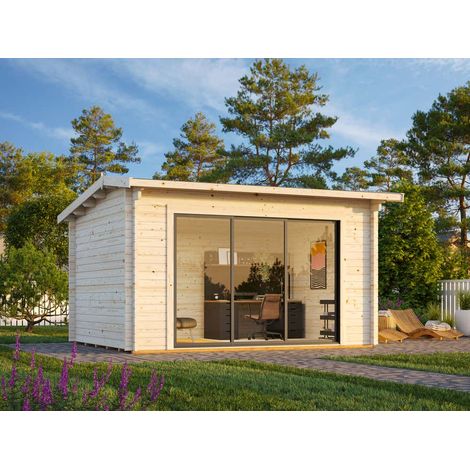 Abri de jardin Palmako Ines A Naturel , 44 mm Épaisseur paroi 410 x 320 cm (1/3)