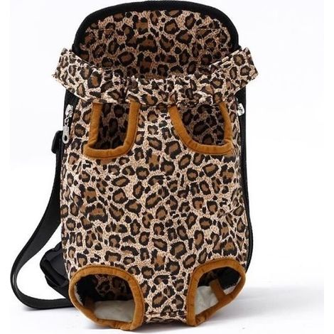 (leopard / XL for 5.5-9kg)Bag to back of transport for animals of company, chihuahua, Teddy Dog, cat, bag of transport for small (1/4)