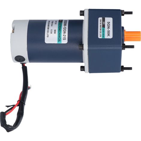 12-V-Gleichstrom-Untersetzungsmotor, CW/CCW-einstellbare Mikromotoren mit Getriebe, 10–600 U/min, 90 W, AC 110 V/220 V, 50 kΩ (1/5)