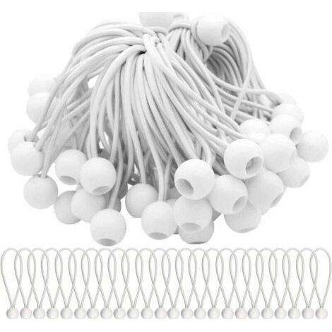 Lot de40 Tendeur Elastique Cordons Élastiques avec Boules Sandow Elastique Boules Elastiques pour chapiteaux, tentes, bannière (1/4)