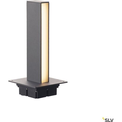 Borne extérieure H-POL 30 gris LED 9W 3000K IP55 - SLV - 232155 (1/5)