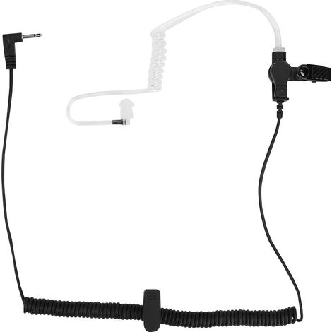 Écouteur intra-auriculaire à tube acoustique 3,5 mm avec crochet d'oreille pour talkie-walkie, radio bidirectionnelle (écoute seule).