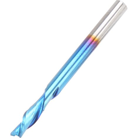 2-schneidiger Fräser, blau beschichtet, Linksgewinde, Wolframstahl, Beschläge, 3,175 x 3,175 x 8 x 40 (1/5)