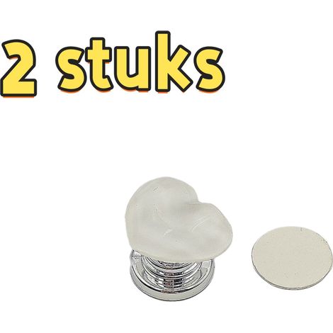 Lot de 2 boutons de chasse d'eau en forme de cœur, bouton supérieur de réservoir, décoration et protection pour toilettes, 2 x 1,8 x 1,7 cm, blanc (1/5)