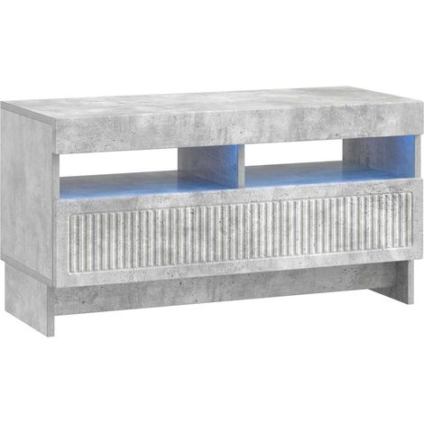 Mueble de TV LED Gris Hormigón Madera de ingeniería vidaXL (1/5)