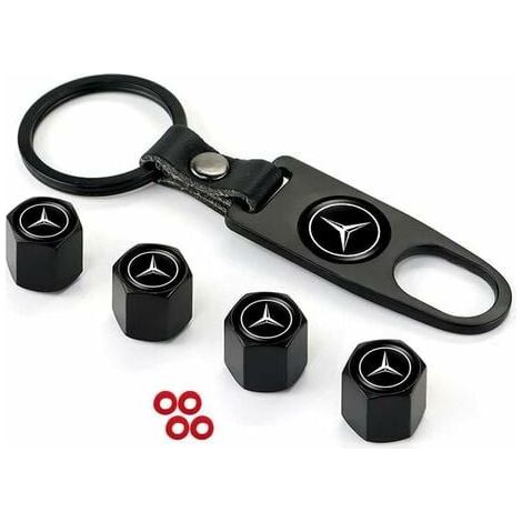 Tire Valve Cover(4pcs), Keychain Wrench(1pcs), Performance Metal Tire Valve Cover Hexagonal Aluminum Tire Valve Cover for Car Truck SUV Motorcycle Bike (1/5)