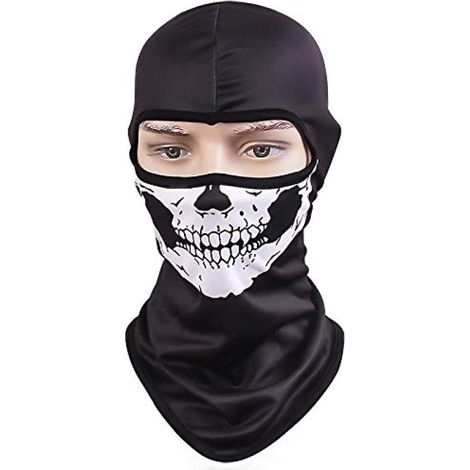 Irovami Masque de crâne, cagoule, bandana fantôme, masque intégral de moto, masque d'Halloween (1/5)