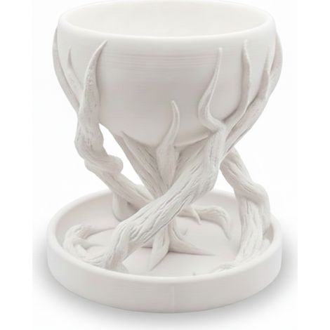 Designer-Blumentopf, weiß, spiralförmig, in Baumform, für Pflanzen