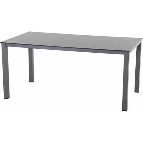 Lofttisch Sola 160 x 90 cm anthrazit Gestell aus Aluminium in matt anthrazit, Tischplatte aus HPL in dark stone (1/4)