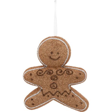 Omino di pan di zenzero soggetto in polistirolo h.10cm marrone - Feeric lights & christmas