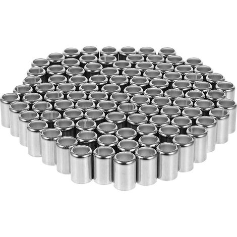 200 embouts de sertissage pour flexibles hydrauliques : raccords à compression en acier inoxydable de 13 mm de diamètre - manchon de réparation pour flexibles d'air comprimé, chalumeaux acétyléniques (1/5)