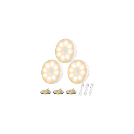 Veilleuse LED Rechargeable avec Détecteur de Mouvement Lampe Adhésive USB, 3 Modes d'Éclairage, Idéale pour Couloir et Escaliers