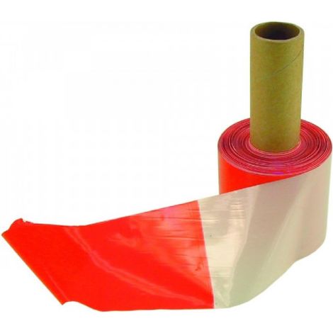 Absperrband 80mm rot/weiß 100 mAbsperrband (1/2)