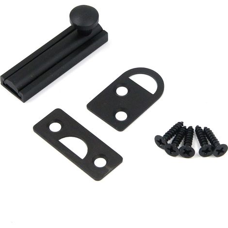 Verrou à barillet noir mat de 2 pouces pour porte coulissante (1/5)