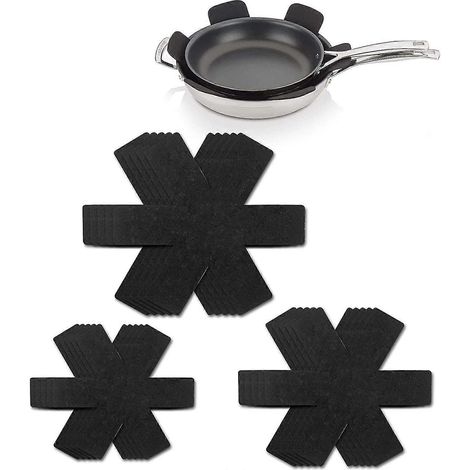 Lot de 15 protège-casseroles en feutre, protection anti-rayures pour poêles et marmites, disques de séparation réutilisables, accessoire de cuisine pratique. (1/5)