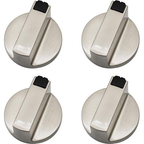 Bouton Cuisinière à Gaz - Lot de 4 Boutons de Commande en Métal 6 mm pour Four et Cuisinière (1/5)