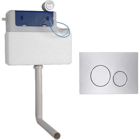 Roper Rhodes Cascade Concealed Dual Flush WC Toilet Cistern + Rondo Chrome Plate (1/3)