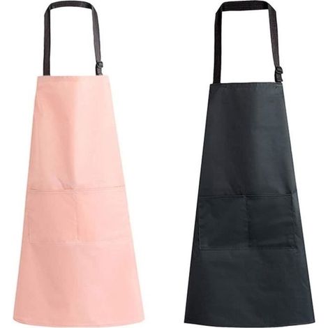 2 paquets de tabliers pour adultes tablier imperméable en PVC pour femmes hommes coiffeur réglable boucher