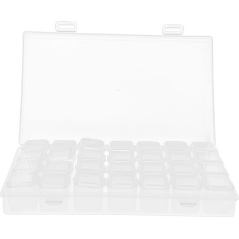 Boîte de Rangement Transparente 28 Compartiments Portable pour Bijoux et Médicaments (1/5)