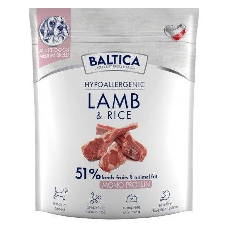 BALTICA NUTRACEUTIC Hypoallergénique Agneau et Riz M 1 kg (1/2)